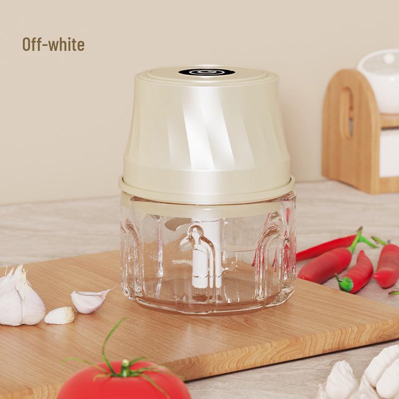 Compact Wireless Electric Garlic and Meat Grinder - Baby Food Maker & Multifunctional Food Processor