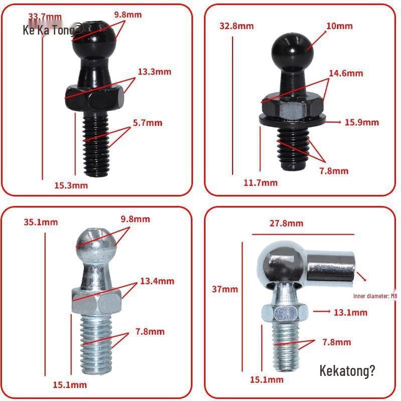 Motorhauben-Stützstange hydraulisch Kugelgelenk für Heckklappe Kofferraum