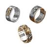 S/Set Chinese Feng Shui Brass Pixiu Rings For Men Amulet Vintage Copper Coin Adjustable Unisex Ring Bring Wealth Luck Jewelry
