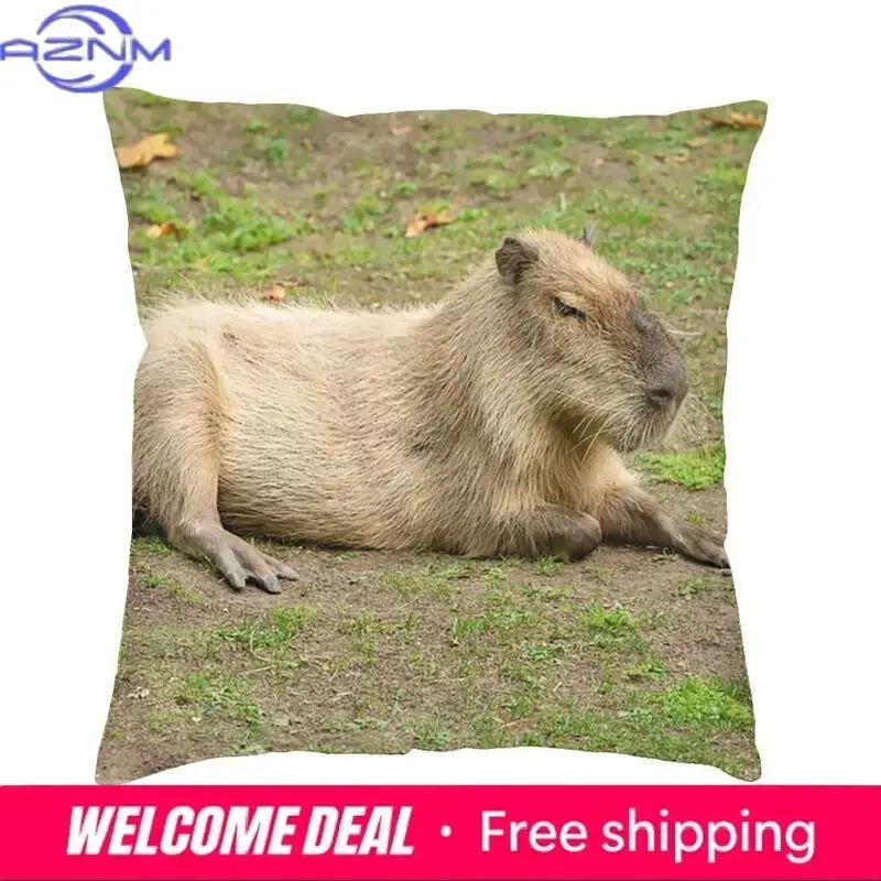 Capybara Home Cushion Cover Animal Pet Nordic Throw Pillow Decor Case