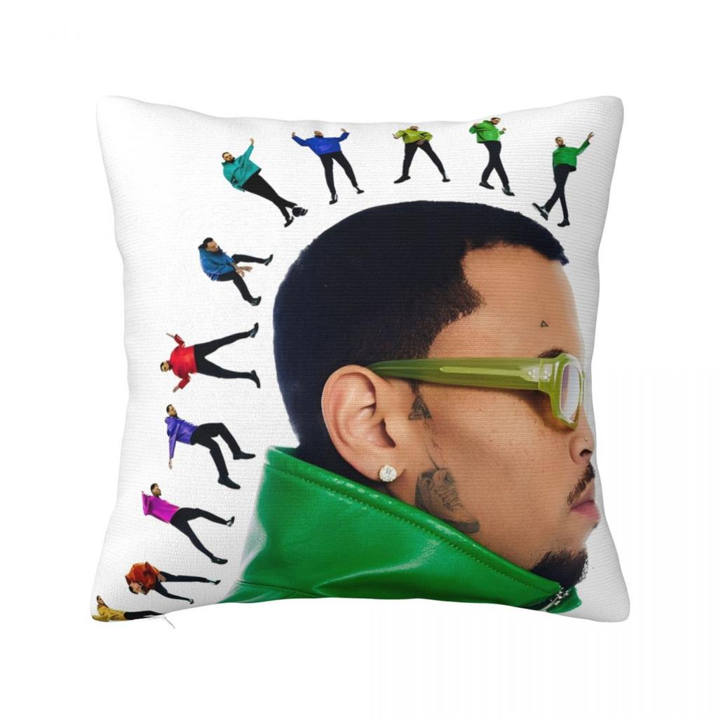 Raooer Chris Brown  () Pillow Case Cushion Cover Soft Pattern Pillow Cover Kawaii Pillowcases For Chair Sofa Home Decoration