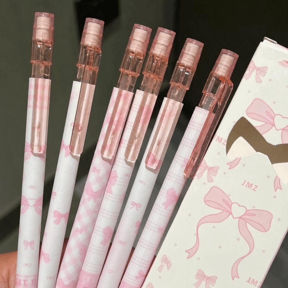 4PCS/Set Bow Series 2B Pencils with Eraser Top Writing Pencils Kawaii Automatic Pencils Gift