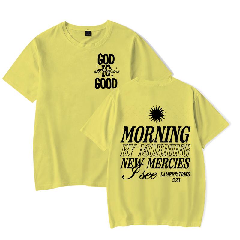 

Christians Gift Faith Based TShirt Morning By Morning New Mercies I See Printed Tshirt Unisex Women God Is Good Christian Shirts 4XL