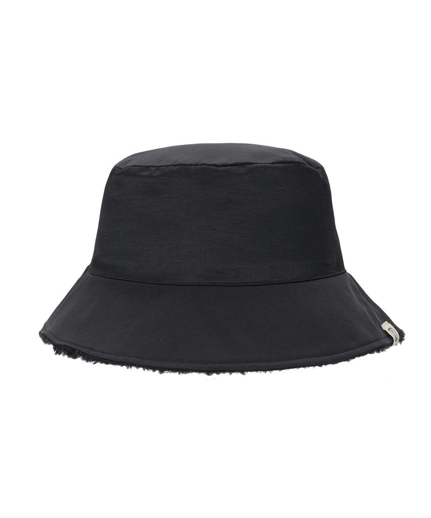 Bajal Va Square Label Reversible Bucket Hat Black