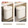 Wall-Mounted Trash Can with Lid Anti-Odor Insect-Proof Sealed Design No Drilling Large Opening Kitchen Garbage Bin