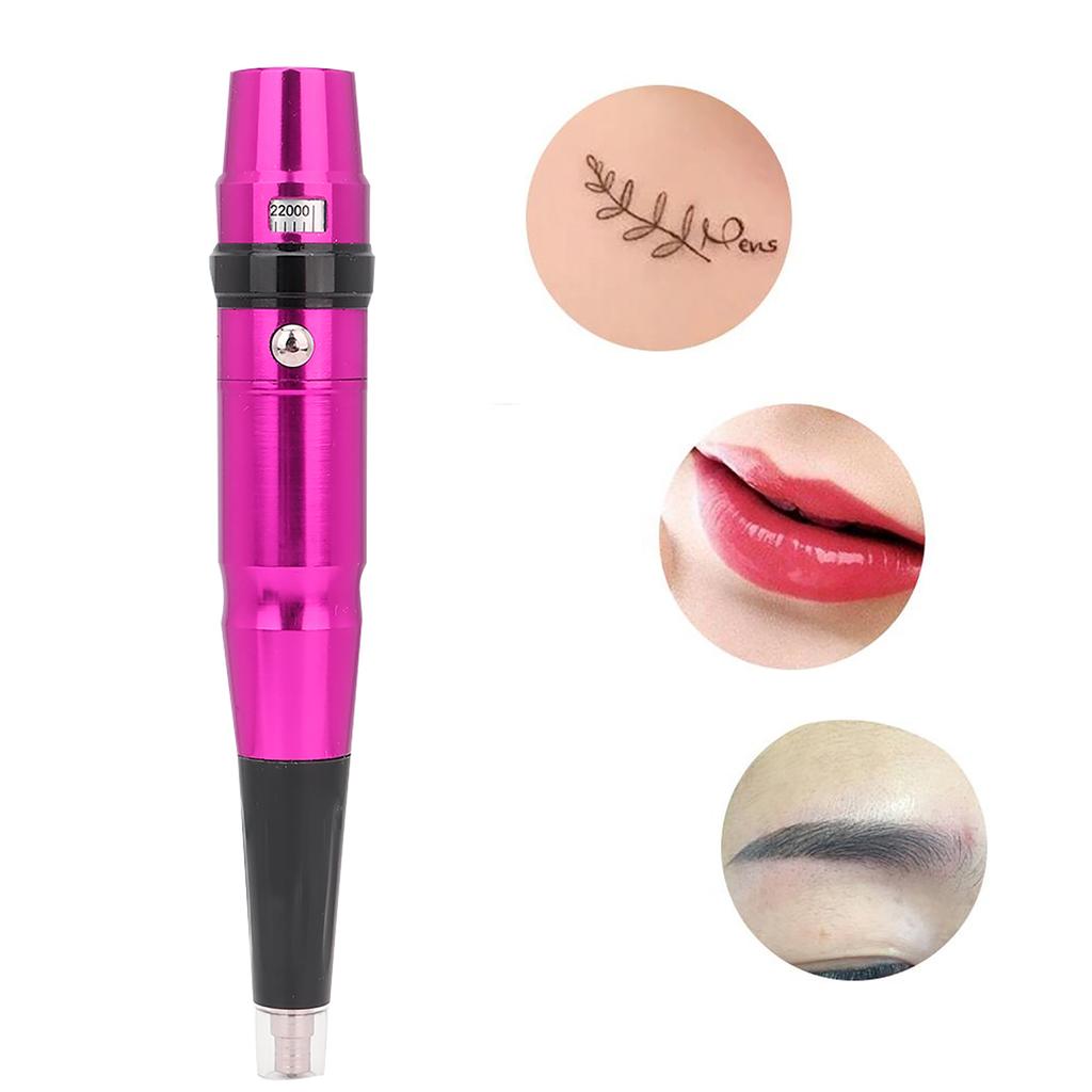 Elektrische Permanent Make-Up Stift Augenbrauen Lip Eyeliner Tattoo Maschine  (Rose Rot)
