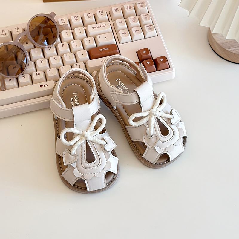 Girls Shoes Summer Children's Sandals Bag Head 2025 New Baby Girl Soft-soled Roman Shoes Little Girl Princess Shoes