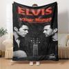 Elvis Presley Personalized Text Blanket Cozy Customizable Blanket Warmthful Decor Perfect for Home Decor Sofa Living Room Bedding