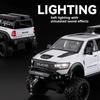 1:24 Scale Raw Metal T-Rex & Mammoth Pickup Truck Model Large Alloy Off-Road Vehicle Pull Back Collectible Figurine & Gift