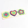 Children's Rainbow Geometric Shape Cognitive Matching Wooden Stereoscopic Baby Early Education Puzzle Toy