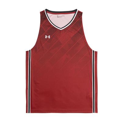 Basketball Knit Comfortable Sleeveless Vest Men Tops Deep-Red 25500122-610