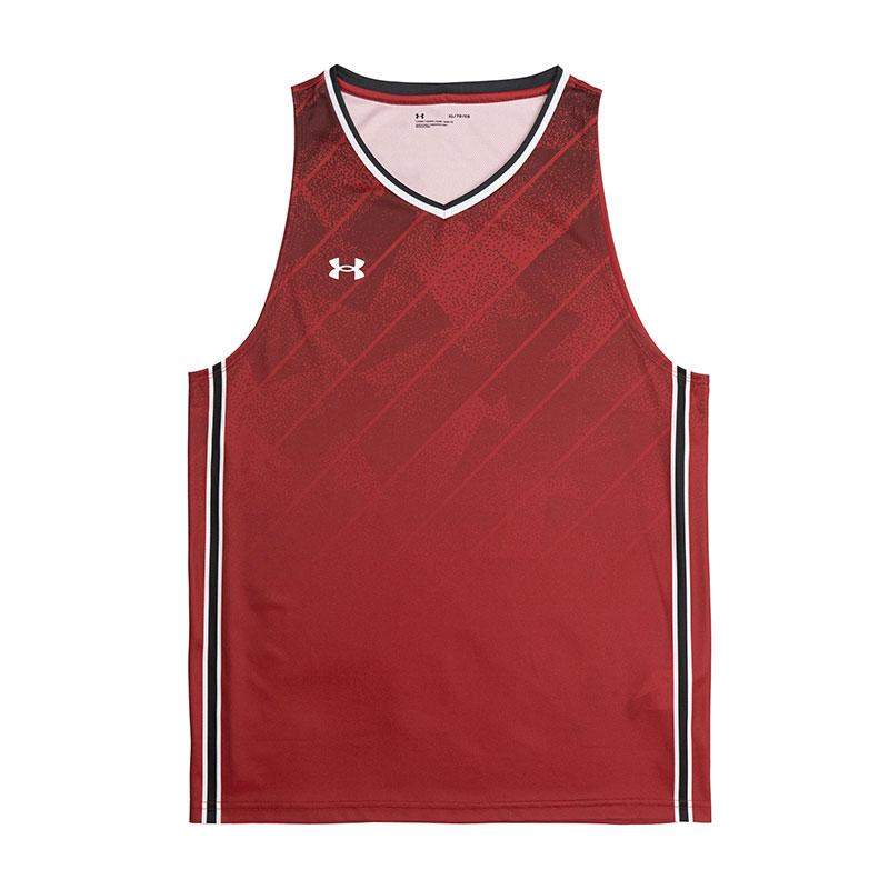 Under Armour Basketball Knit Comfortable Sleeveless Vest Men tops Deep-Red 25500122-610