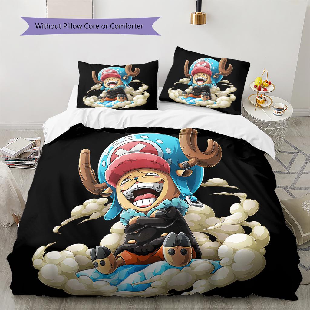 Cartoon Pattern Bedding Quilt Set Quilt Cover Pillowcase Home Decoration Birthday Gift (1 * Duvet Cover + 2 * Pillowcase, Without Core)
