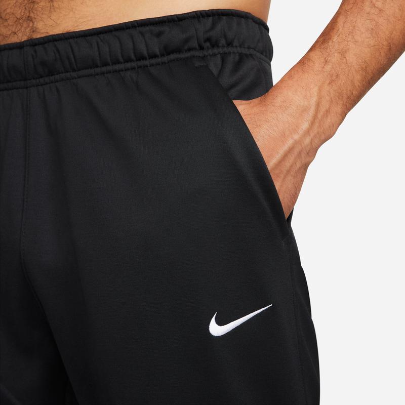 Nike Solid Color Logo Embroidered Fleece-Lined Sweatpants With Elastic Waist Men bottoms Black DQ4857-010