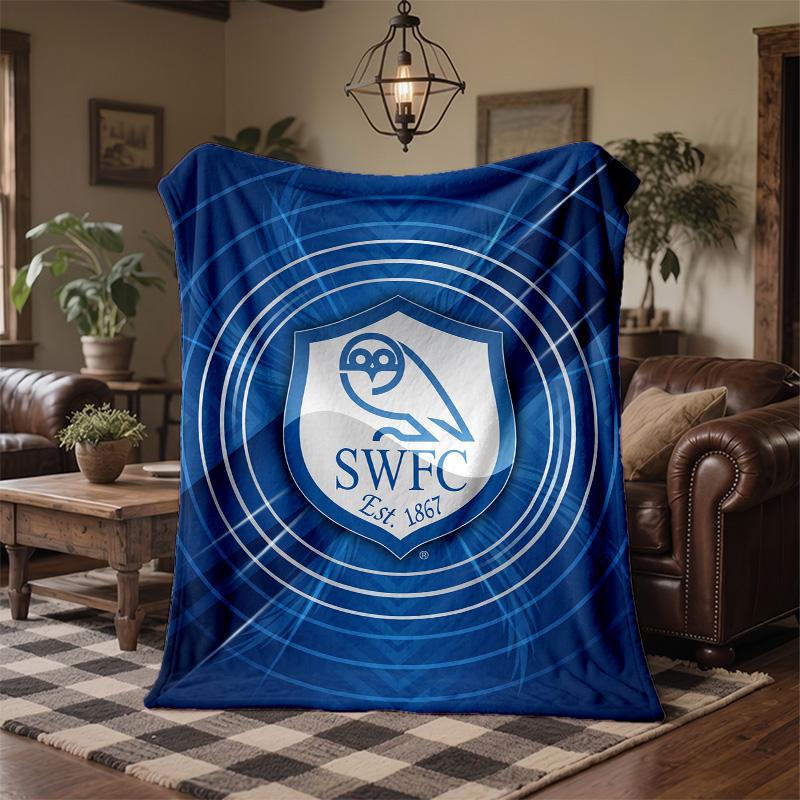 Sheffield Wednesday Theme Fleece Blanket Cozy Soft Plush Blanket For Bedroom Couch Travel