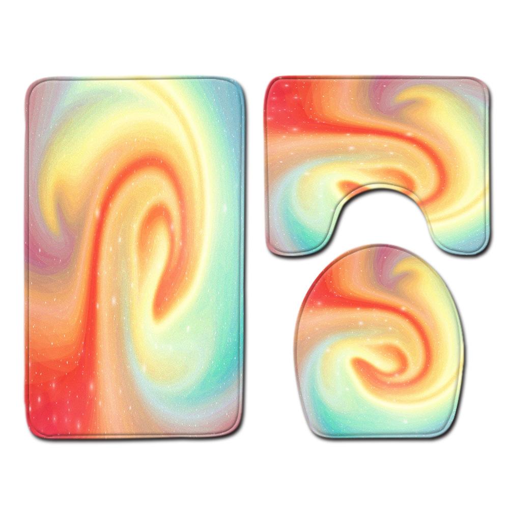 Creative Door Mat Bathroom Toilet Three-Piece Floor Mat Bedroom Living Room Sand Carpet