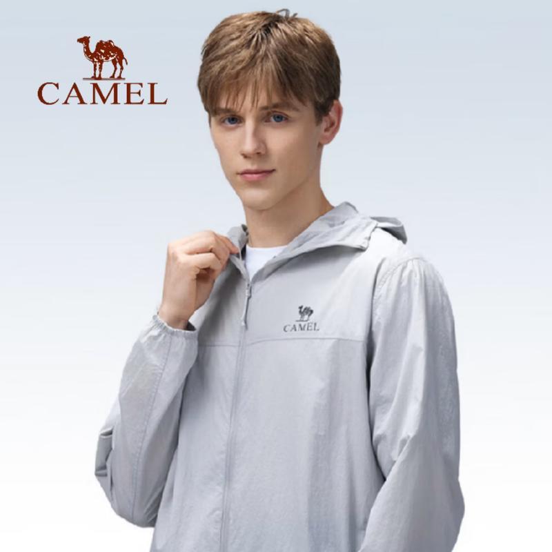 CAMEL Men s Cold White Skin UPF 50+ Outdoor Sun Protection Hoodie L