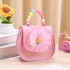 Cute Flowers Children's Handbags Messenger Bag Sweet Girls Pearl Shiny Kids Shoulder Bag Cartoon PU Leather Crossbody Bags