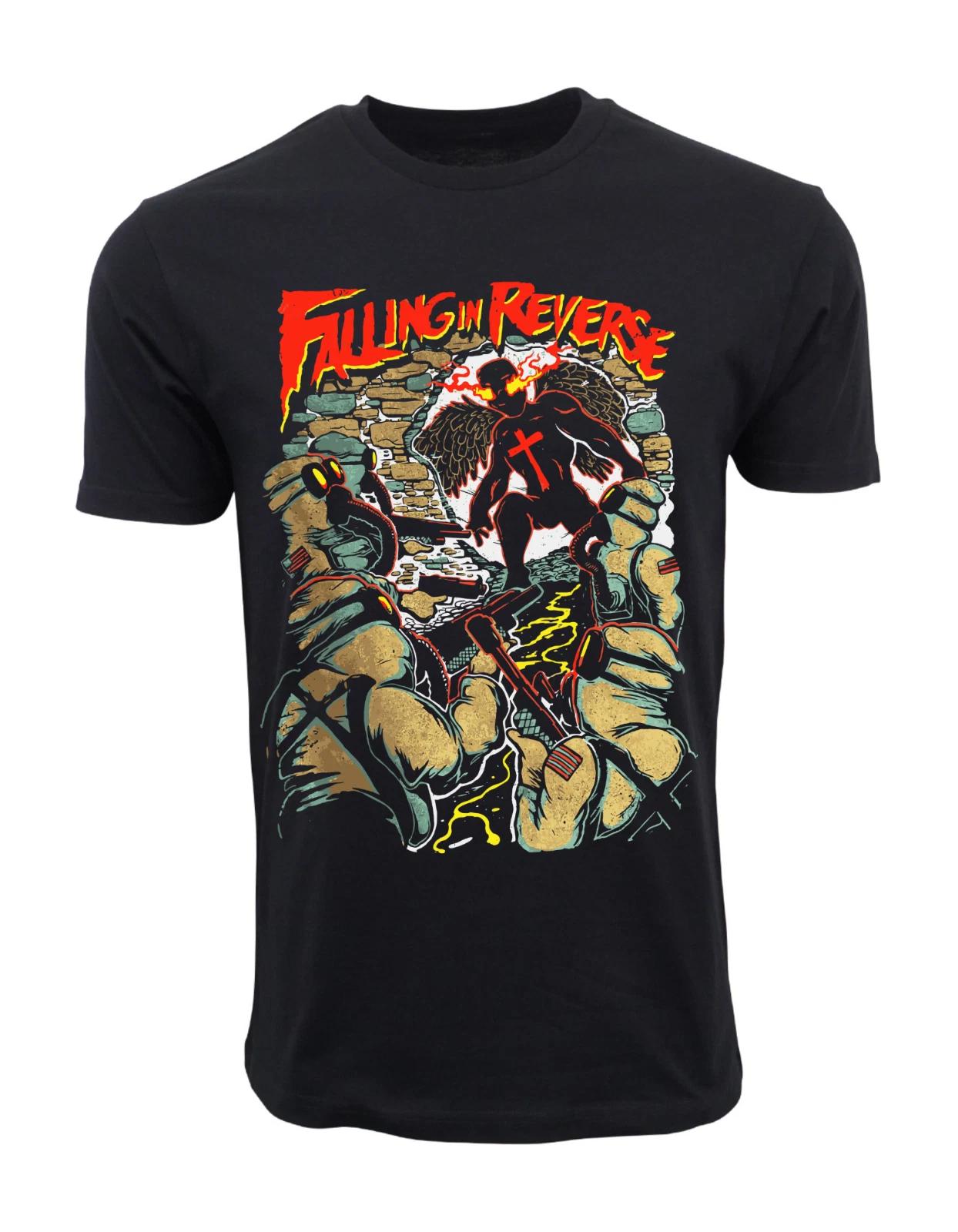 Unisex Adult Casual Graphic FALLING IN REVERSE ISEX GRAPHIC T SHIRT... S