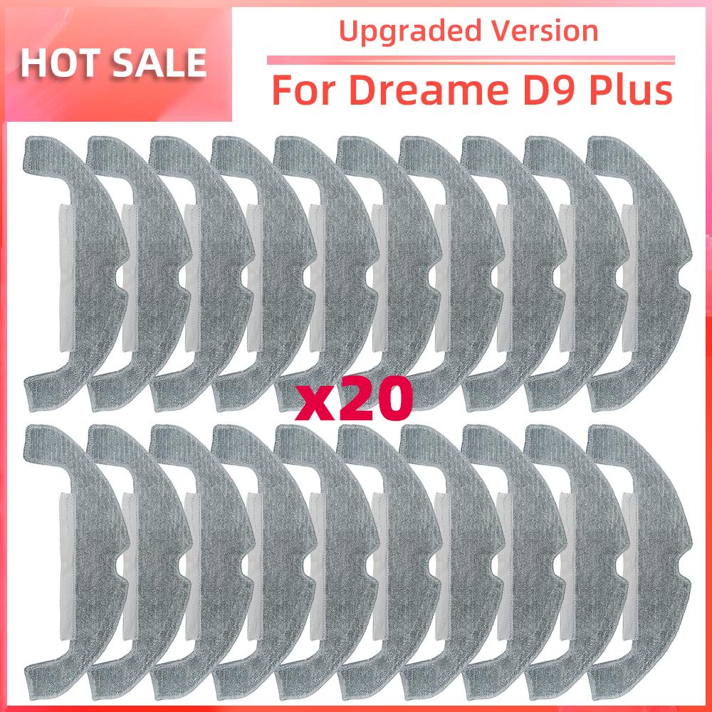 Compatible for Dreame D9 Plus Robot Vacuum Main Side Brush HEPA Filter Mop Pads Dust Bags Replacement Spare Parts Accessories