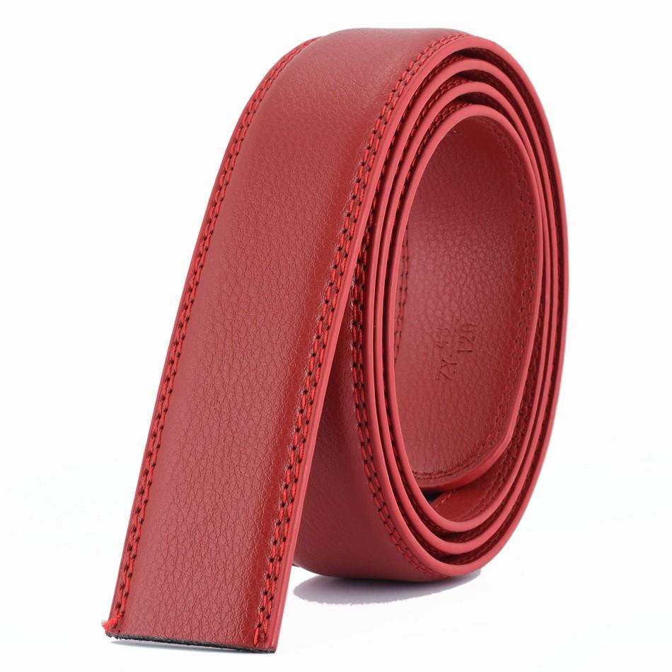 Men's Automatic Buckle Belt, 3.5cm, Headless, Lychee Grain, Brown/Black, for Trousers.