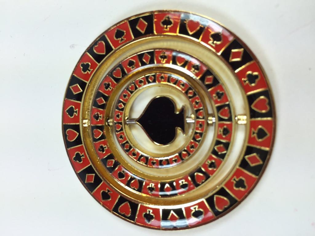 Triple Spinner Spade In Poker Weight (with Center)