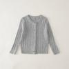 Kids Solid Color Crew Neck Long Sleeve Cardigan Sweater Boys Girls Toddler Casual Outerwear