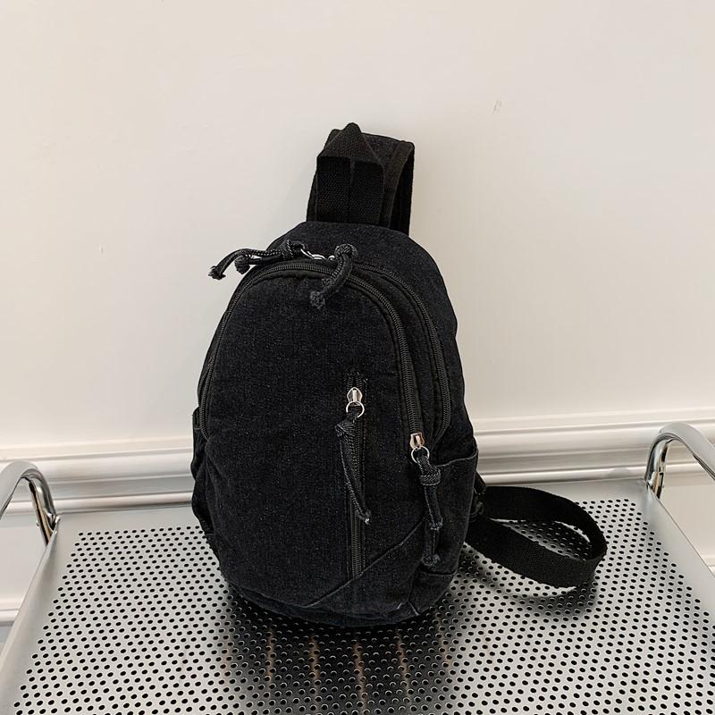 Denim Chest Bag Women's Shoulder Bag General Bag Lightweight Student Crossbody Bag