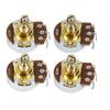 FLEOR 4 Stück Goldener kurzer Schaft Potentiometer Gitarren Potis 500K 250K Wählen Sie E-Gitarrenteile