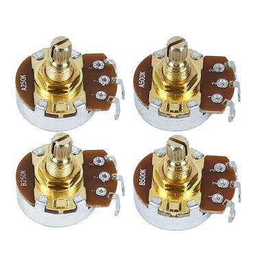 FLEOR 4 STUKS Gouden Korte Schacht Potentiometer Gitaar Potmeters 500K 250K Kies Elektrische Gitaar Onderdelen