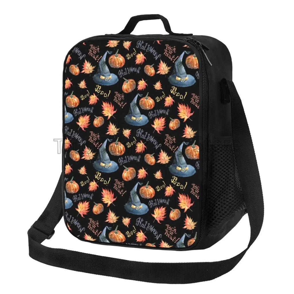 Horror Halloween Christmas Insulated Lunch Bag Portable Thermal Lunch Containers Reusable Cooler Tote Bag for Work Picnic Travel