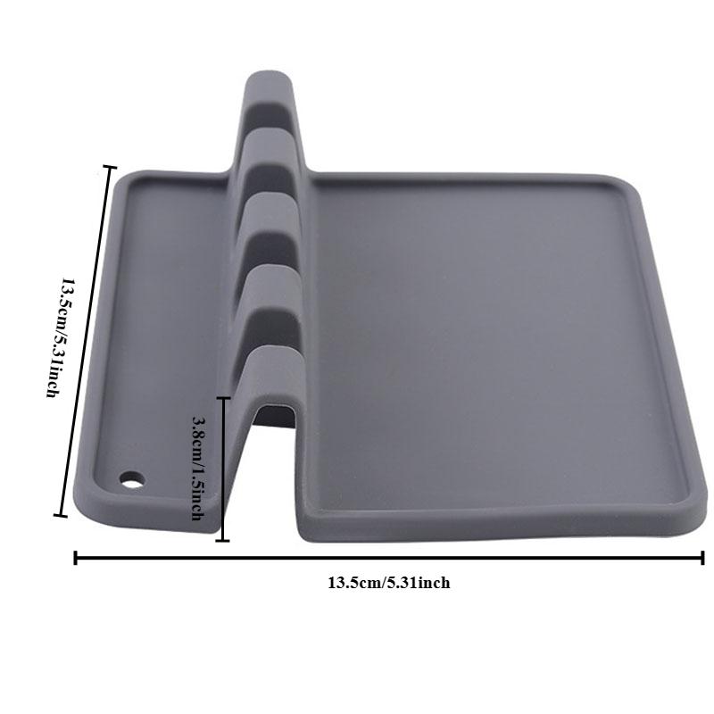 Multi-functional Silicone Kitchen Tool Holder for Spoon, Ladle, Spatula, Chopsticks and Scraper, Easy Storage Rack and Holder