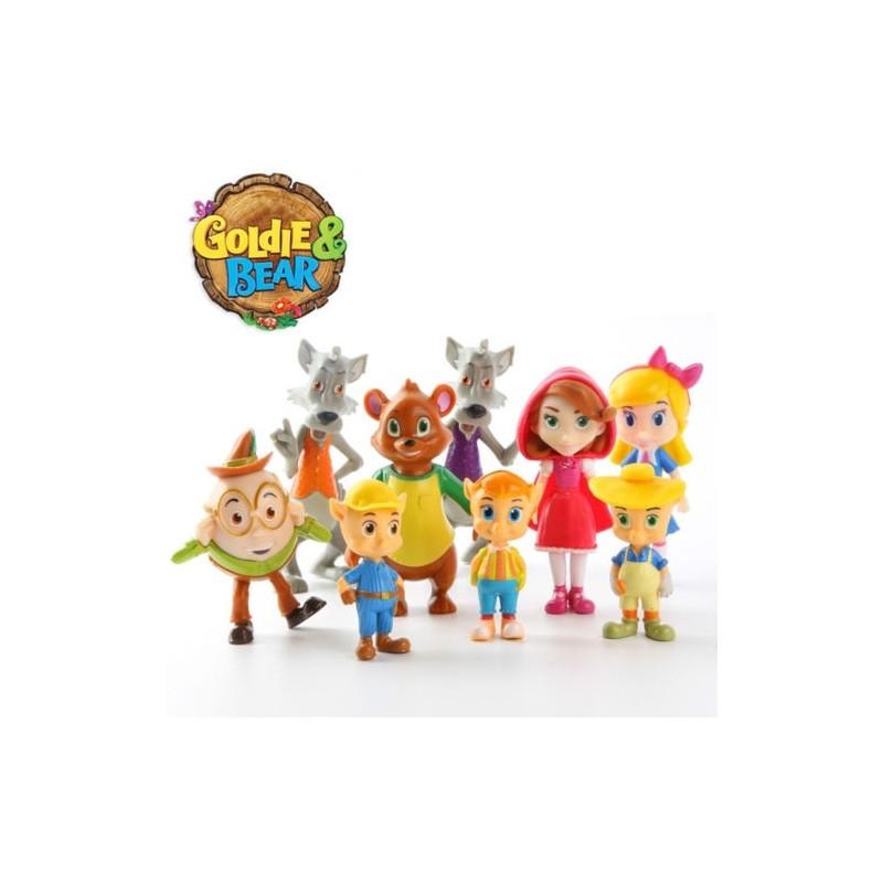 9 Junior Pcsset Goldie And Bear Little Red Riding Pigs Wolf Figure Cake Topper