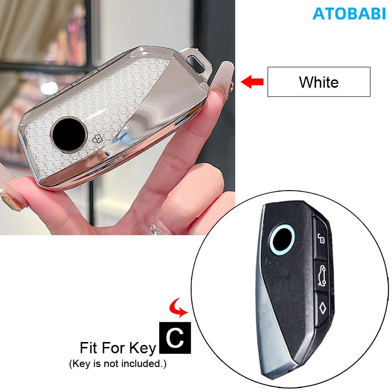 Crystal Style Tpu Car Key Cover Case Bag For Bmw 1 2 3 5 6 7 Series F20 F22 F30 F Chassis X3 X5 X7 G01 G02 G08 G30 G31 G32