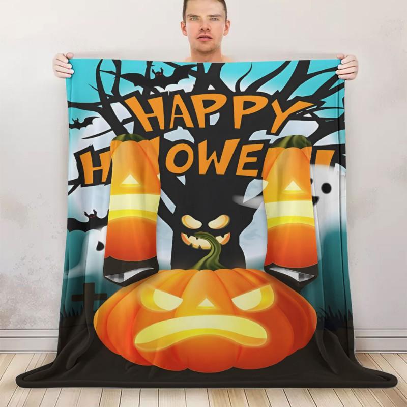 Fleece Wearable Blanket With Sleeves Cozy Hooded Throw Adults Winter Loungewear Halloween Costume Accessory