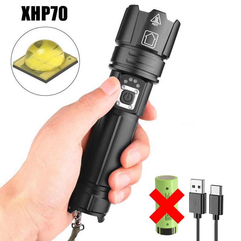 Most Powerful LED Flashlight USB Rechargeable Torch Light High Power Flashlight Tactical Lantern Long Shot Hand Lamp For Camping