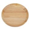 Round Wood Tea Tray Sushi Snacks Fruits Serving Plate Dish for Home Restaurant 18*18cm