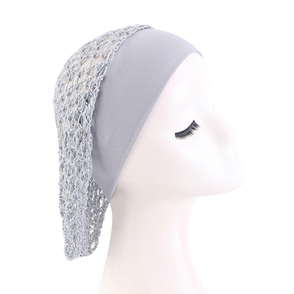 Wide Band Crochet Hair Snood Night Cap Hair Care Sleeping Hat Hair Accessories Mesh Hair Net  Women