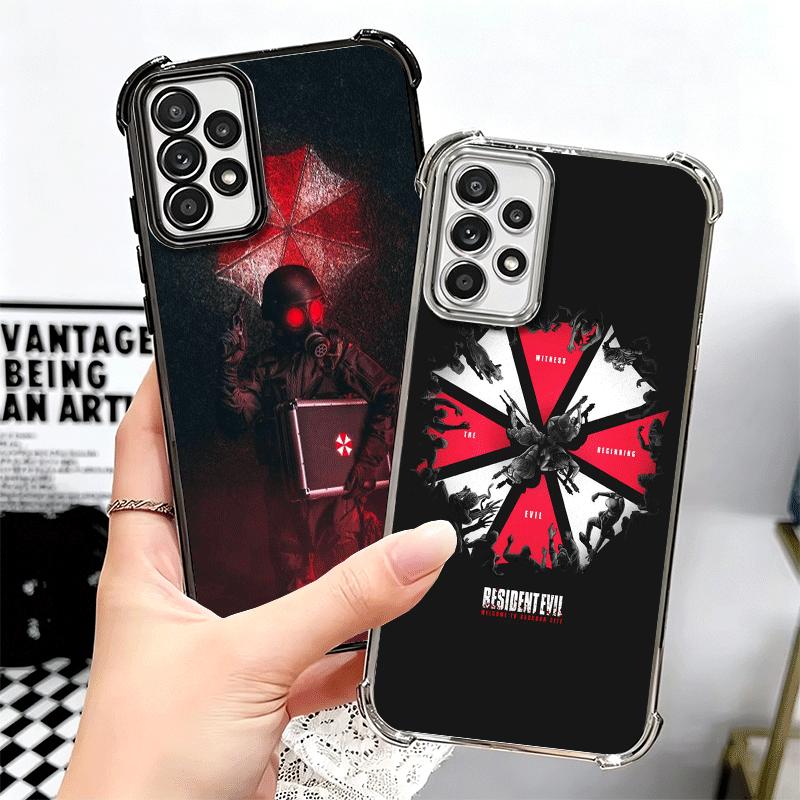 R-Resident-Evil Game Plating Phone Case For Samsung A17 A07 A37 A57 A16 A56 A15 A55 A14 A54 A13 A53 A26 A36 A25 A35 A24 A34 A23