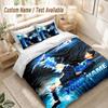Custom Name Bedding Set 3 PiecesCristiano Ronaldo Print Duvet Cover + 2 Pillowcases Soft Bed Decor
