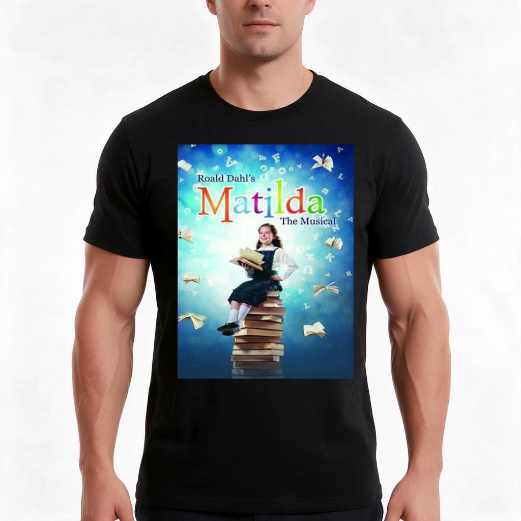Matilda Musical Tshirt Summer Casual Cotton Tee Oversized Streetwear Tops Vintage Graphic Print Loose Fit Short Sleeve