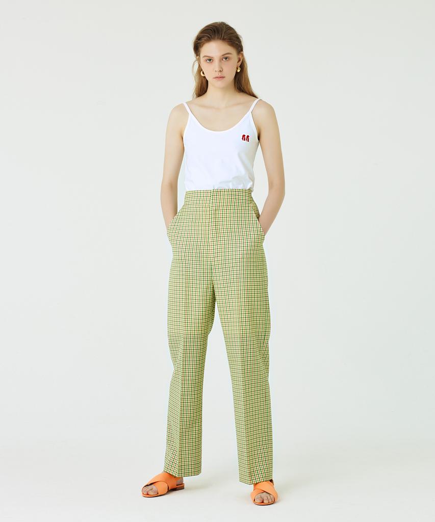Hiloin High-Waisted Check Pants Hr19Spt02