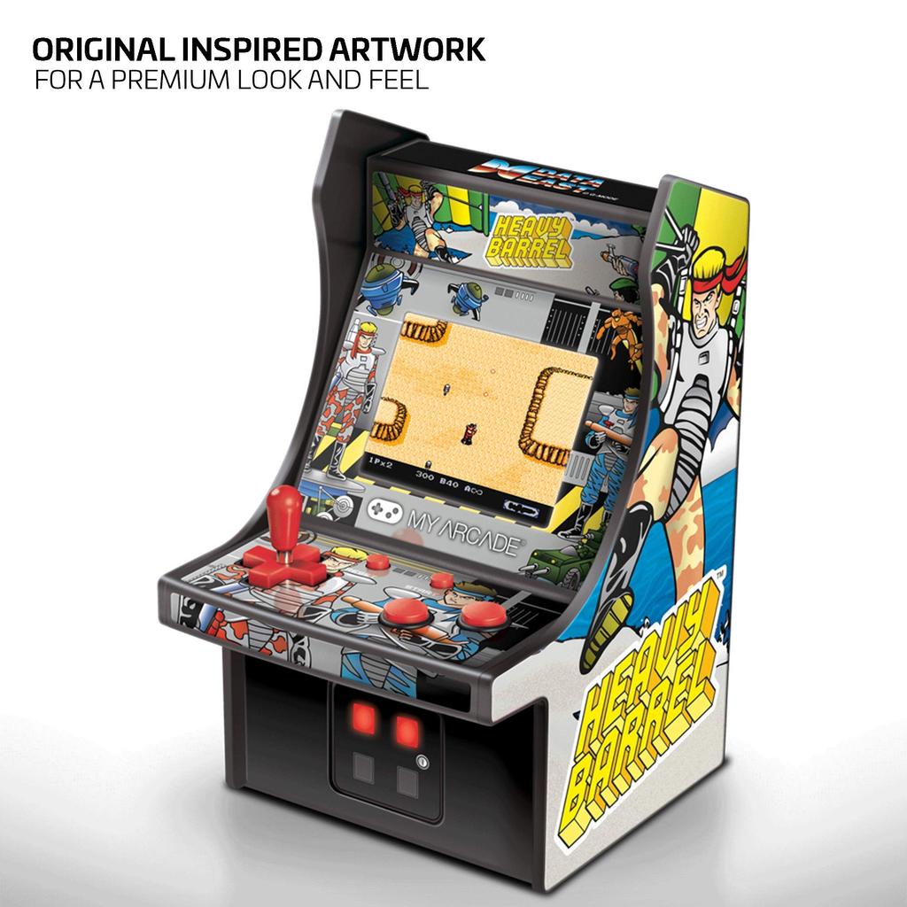 MyArcade 6.75-inch Retro Heavy Barrel Mini Game, Yellow & Black, DGUNL-3205
