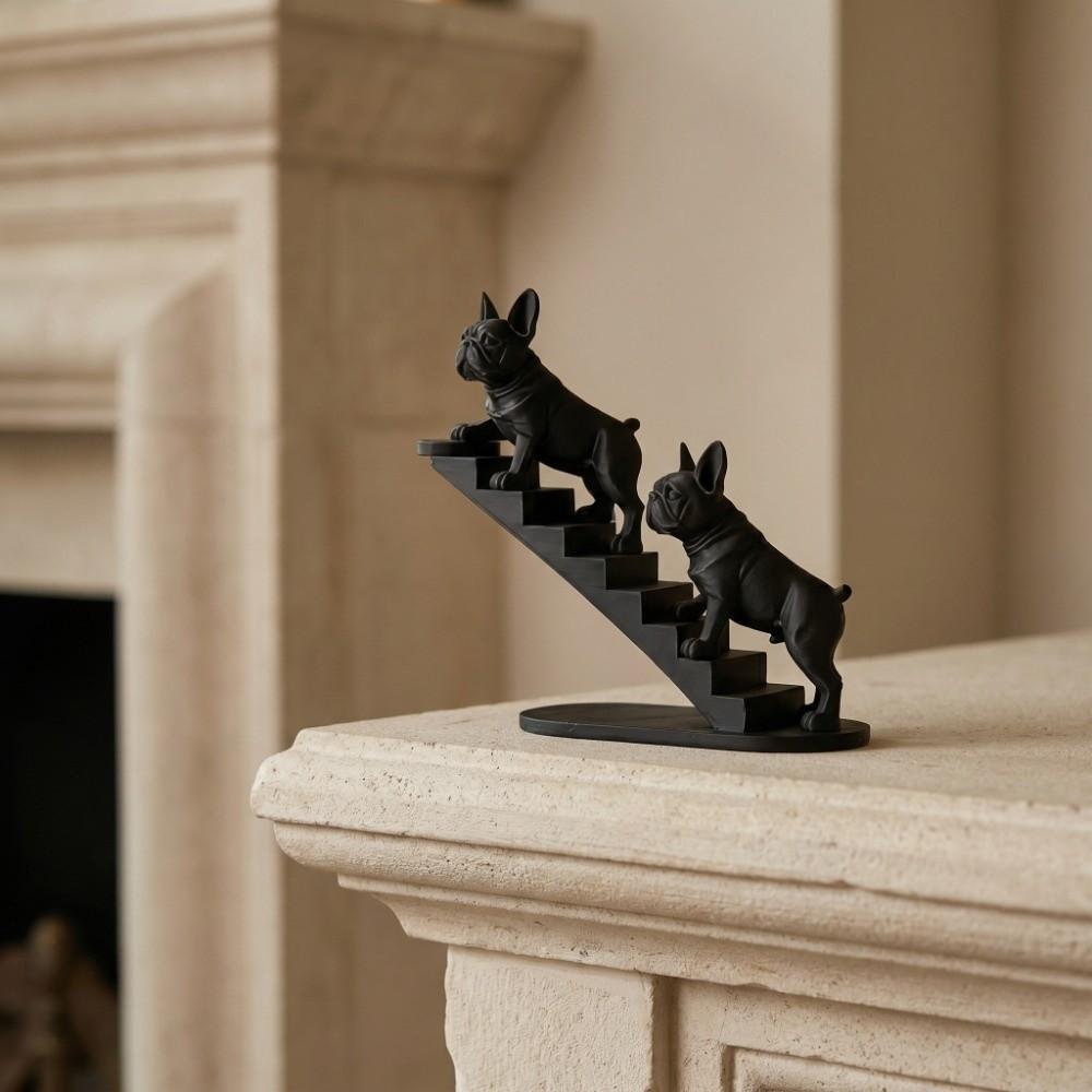3D Printed French Bulldog Statues Nordic Style Creative Decorative Bulldog Ornaments Funny Canine Statues Crafts Desktop Use