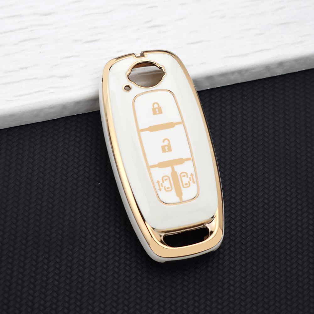 TPU Key Cover for Nissan Rogue X-Trail T33 Qashqai J12 Kicks Ariya Altima Juke Bluebird Sylphy 4 Buttons Anti-Scratch Key Holder