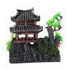 Aquarium Decor Artificial Simulation Pavilion Pine Tree for Crawler Box Fish   Decoration Landscape
