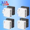 3.1A 6-Port USB Charger with EU, US, UK, KR Plugs for Mobile Phones