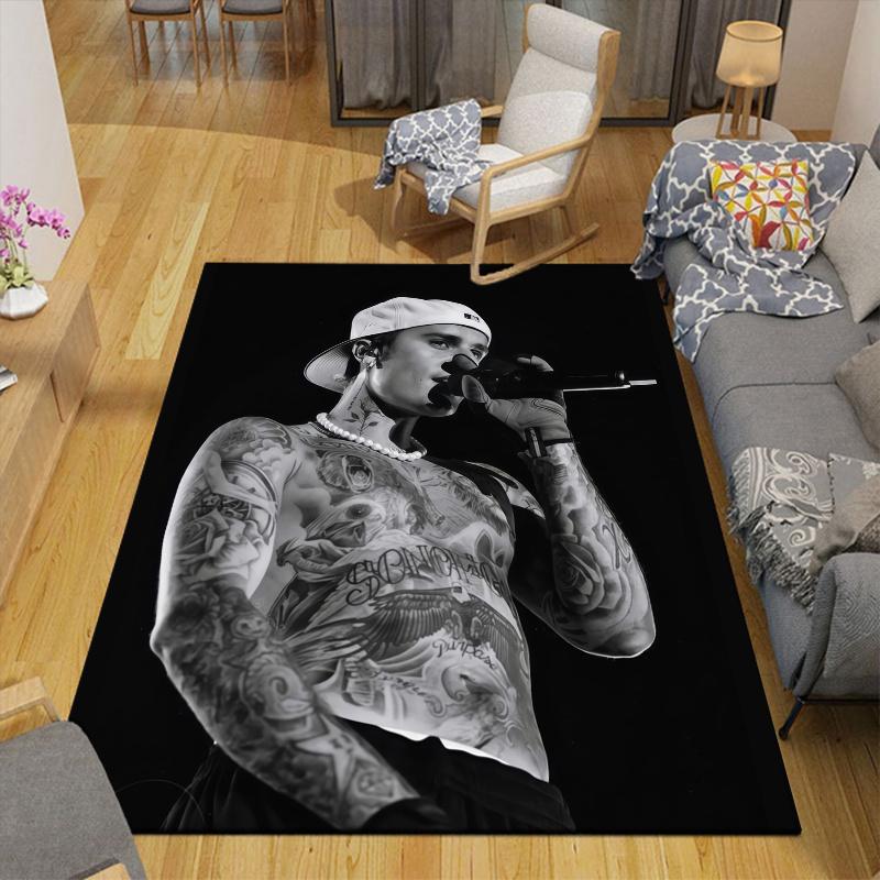 Bieber Home Sofa Decoration for Living Room & Bedroom, Non‑Slip Play Flannel Floor Mat for Game Room