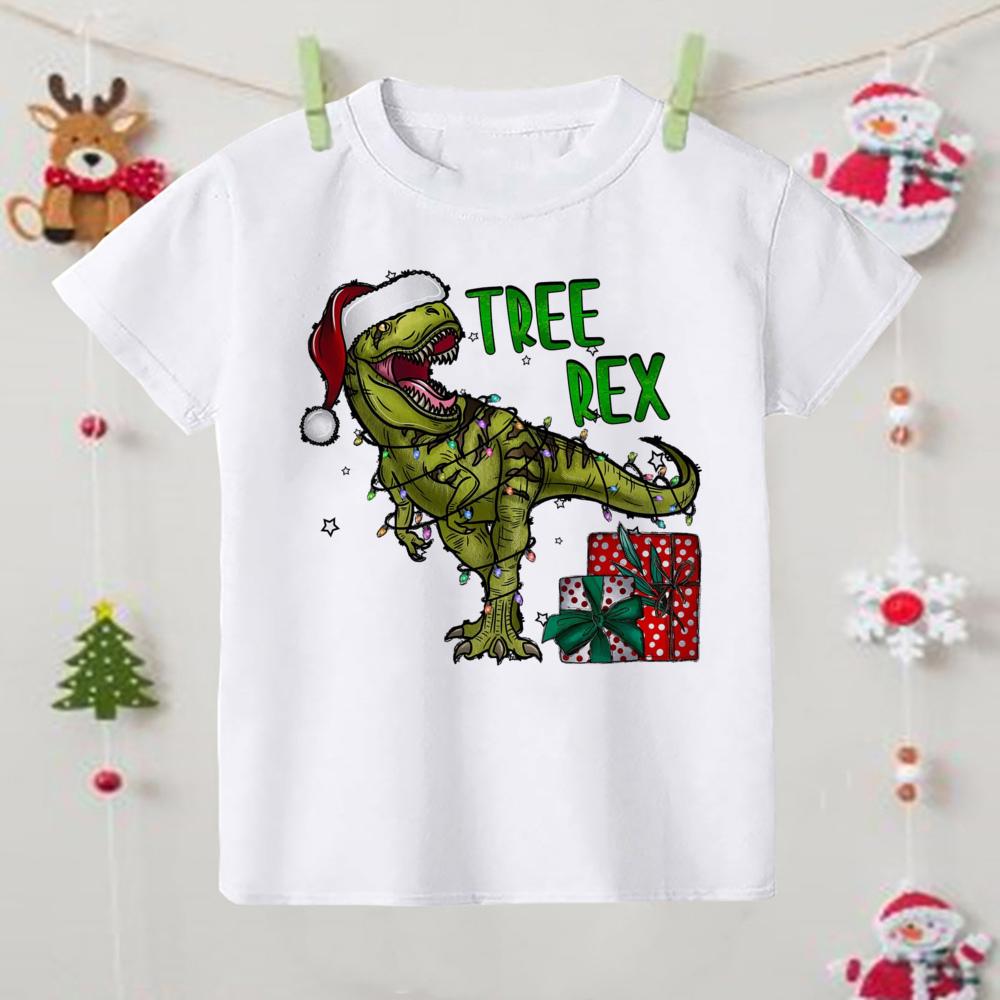 Crăciun Fericit Tricou Imprimat cu Elan Copil Tricou de Crăciun Haine Copil Topuri Băiat Fată Ținută Petrecere Crăciun Cadouri de Sărbători pentru Copii