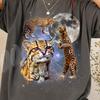 Retro Margay Moon Shirt, Vintage Celestial Wild Cat Tee, Aesthetic 90s Margay Art, Exotic Animal Moonlit Graphic Tshirt, Cottagecore Gift